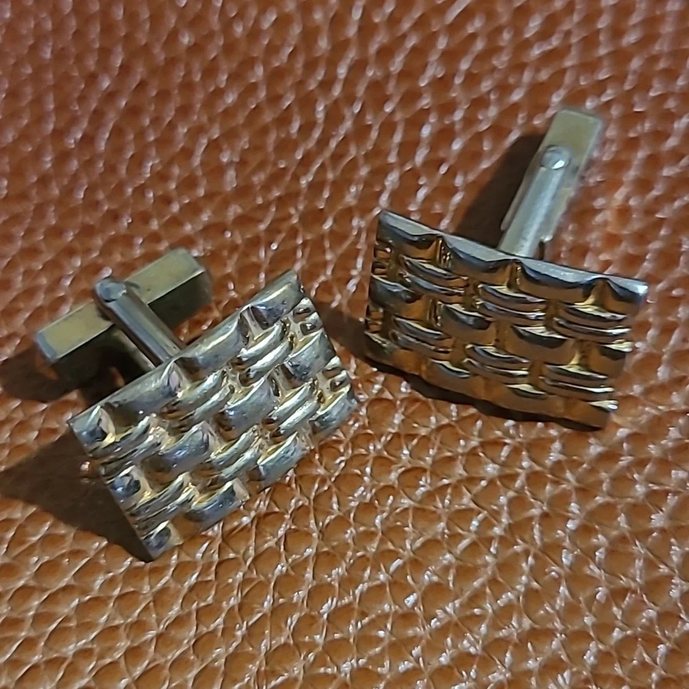 Anson VINTAGE Gold Thatched Textured Cufflinks